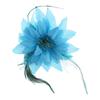 S161020 Large Lily Flower Hair Clip Feather Headpiece for Women Silk Cloth Foam Gauze Diameter 14CM