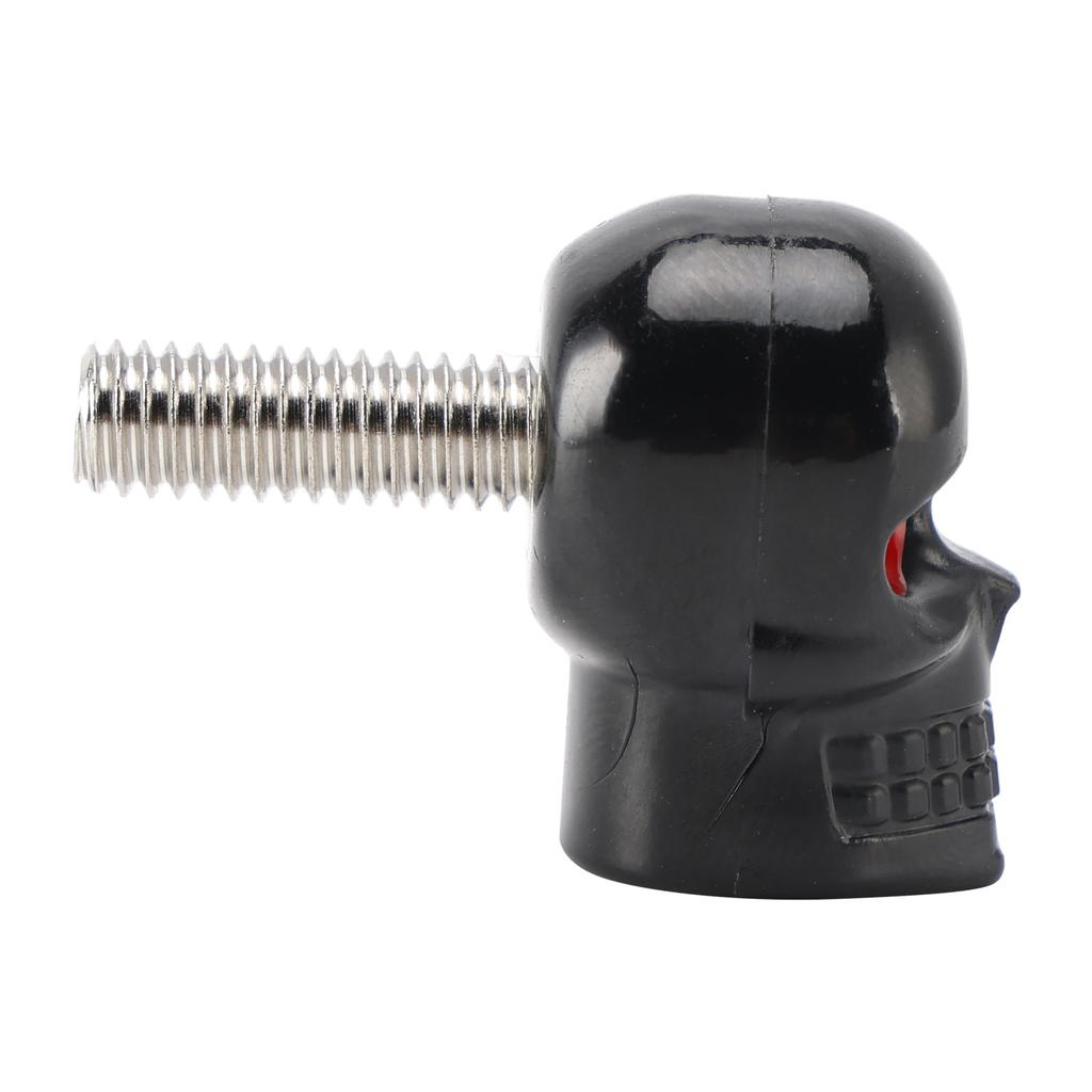 2x Custom SKULL License Plate Bolt Screw Black Plastic Motorcycle Chopper Bobber
