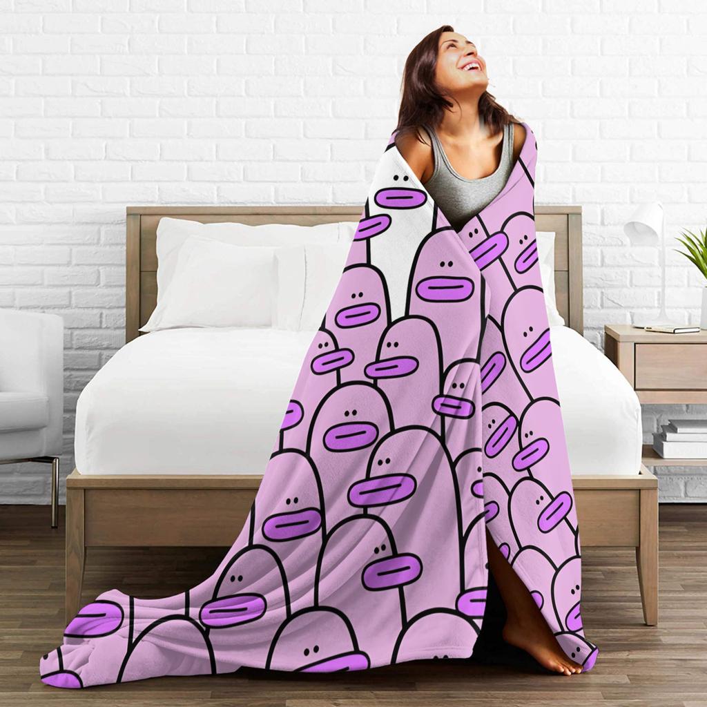 Cute Cartoon Duck Plush Blankets Boy Girl Flannel Throw Blanket Chair Bed Soft Warm Design Quality Bedspread Birthday Present