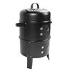 Afumătoare Verticală pentru Grătar Afumătoare Verticală cu Cărbuni 3 în 1 Grătar cu 3 Nivele Afumătoare pentru Grătar Grătar BBQ cu Termometru pentru Gătit