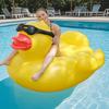 Giant Inflatable Yellow Duck Pool Float Ride On Water Lounge Island for Adults Outdoor Swimming Pool Toy