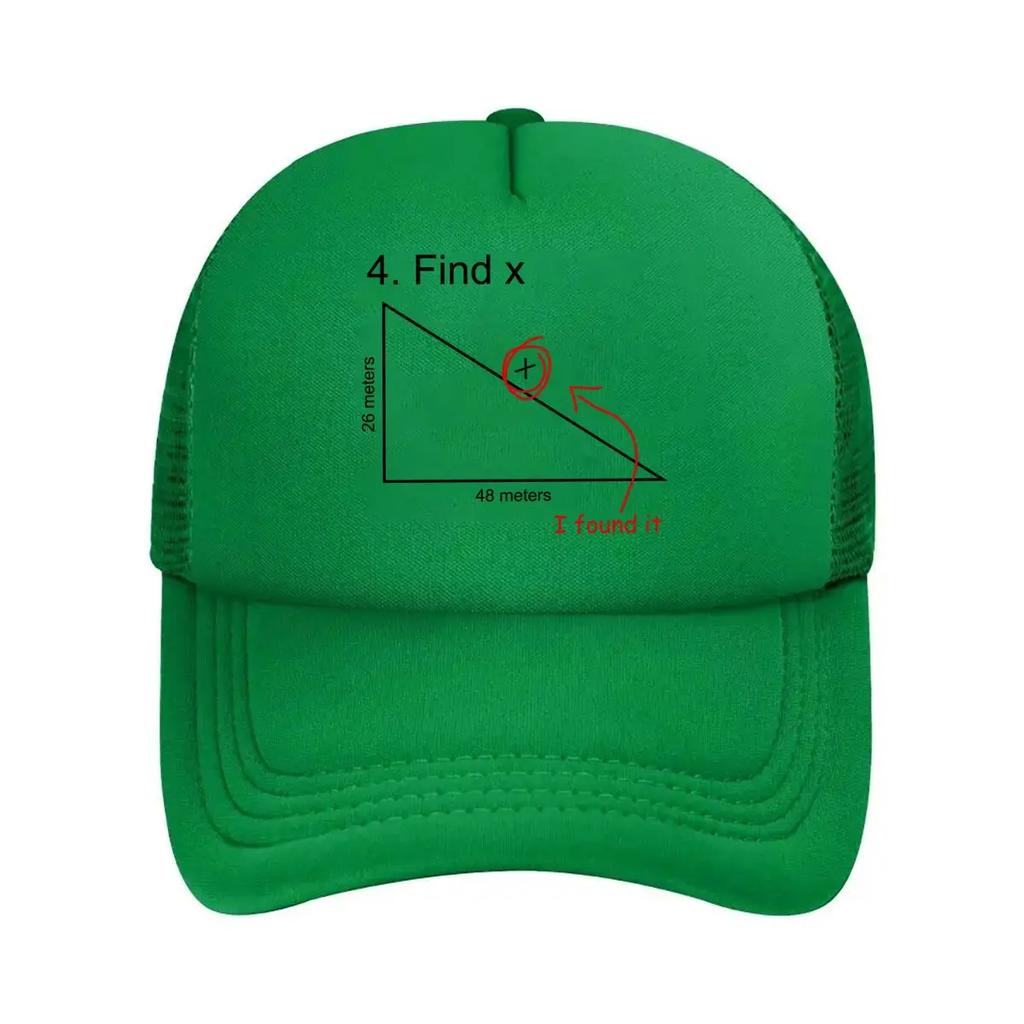 Finde X Mathe Akademisch - Inspiriert, Geometrie Problem Kunst Netz Baseballkappe