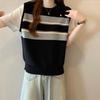 Summer Fashion Casual Versatile Short Sleeved Patchwork Round Neck Fake Two-piece Knitted T-shirt for Outerwear