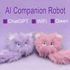 AI Chatbot ChatGPT Companion Robot Chat Jucărie de pluș Interactivă pentru Copii Adulți Reîncărcabilă Educațională Voce și LED Ochi WiFi