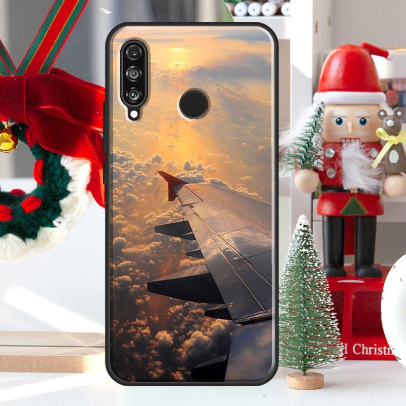 Airplane Flying Into The Sunset For Huawei Nova Y73 Y60 Y70 Y90 Y72 Y61 Y91 7i 8i 11i 12i 12s 9 10 SE P20 P30 P40 Lite Case