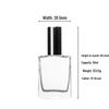 Portable Transparent Glass Perfume Decanter with Screw Cap and Fine Mist Spray 