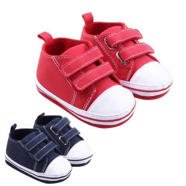Baby Sneakers Girls,Amiley High-top Infant Toddler Baby Girls Boys Canvas Soild Non-Slip Soft Sole Shoes First Walker Causal Crib Flat Sneakers Lace up Shoes Age:12~18 Month Red, inches:5.1