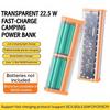 Boîtier Transparent pour Power Bank 6*18650 22.5W Charge Rapide LED Type C + Double Port USB Boîte de Rangement pour Batterie Pour iPhone Samsung