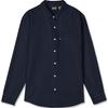 Levis Plain Simple Comfortable Polo Denim Long Sleeve Shirt Men Shirts Dark-Blue 002HI-0000