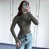 2024 Autumn/Winter Slim-Fit High-Neck Pleated Long-Sleeve Women's Top