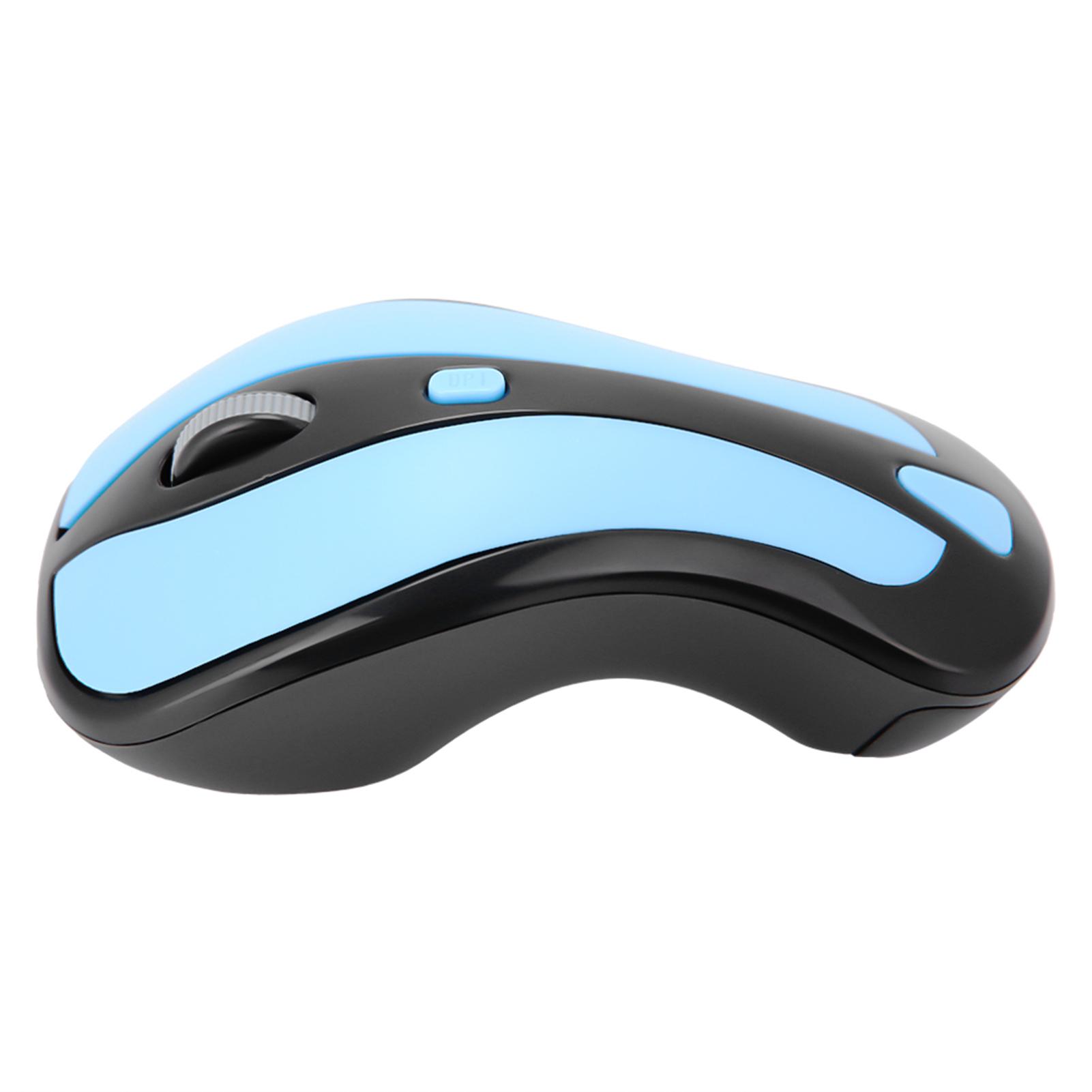 

6D гироскоп 2.4G TV беспроводная оптическая воздушная мышь USB-приемник для ПК Smart TV Box (Синий Черный)