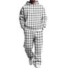 Completo da uomo con felpa con cappuccio a strati e pantaloni della tuta con elastico in vita, Outfit casual a due pezzi