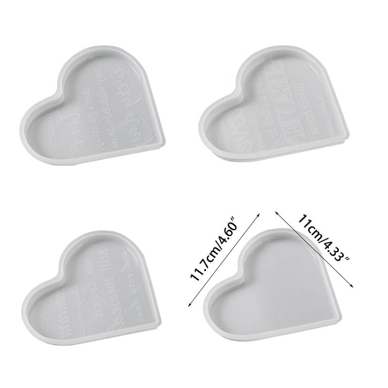 Heart Resin Silicone Mold Heart Candle Mold Non Stick Easy to Demold for DIY Candle Soap Plaster Ornament Home Decor