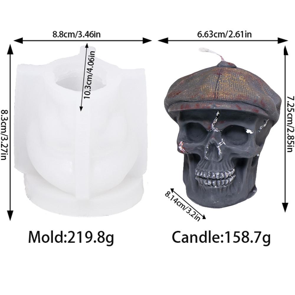Halloween Hat Skull Candle Silicone Mold DIY Spider Snake Skeleton Gypsum Resin Casting Mold Halloween Decoration