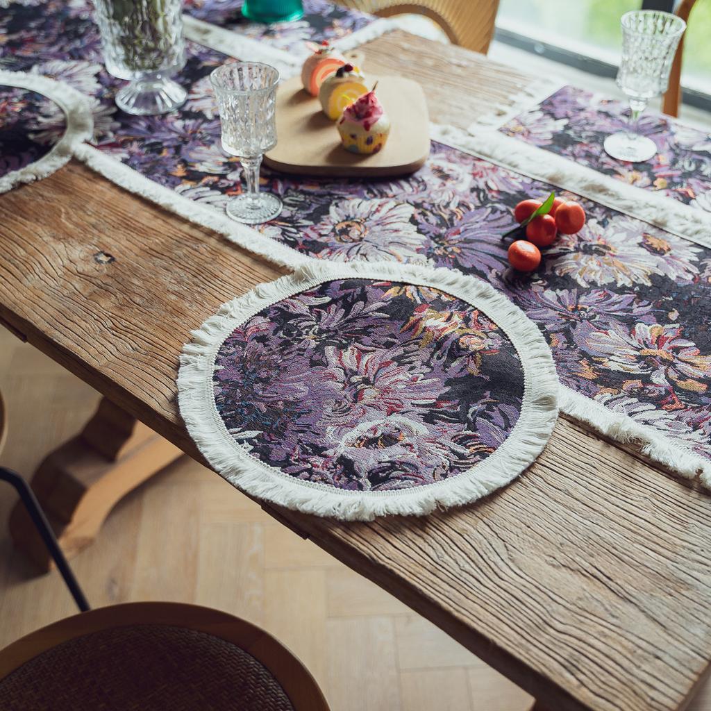 American Vintage Placemat Round Table Ironing Mat Insulation Mat Advanced Tea Coaster High Temperature Resistant Placemat