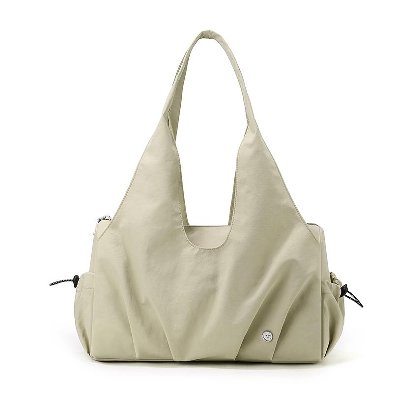 Women's Shoulder Bag Solid Color Handbag Water-Repellent Nylon Tote Bag