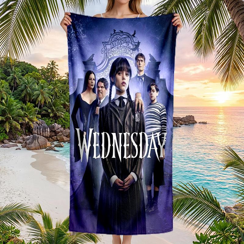 Large Beach Towel Quick Dry Absorbent Towel For Beach IndoorThe Addams Family
