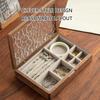 Portable Jewelry Storage Box Sturdy Wood Organizers with Soft Lining Accessory for Home Organization and Travel Use