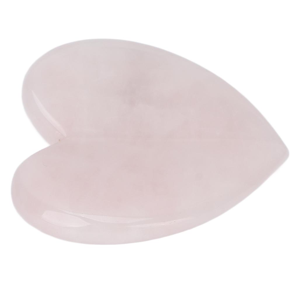 Rosenquarz Jade Stein Guasha Herzform Schaben Gesichtslifting Steinwerkzeug für SPA Akupunkturtherapie Massage