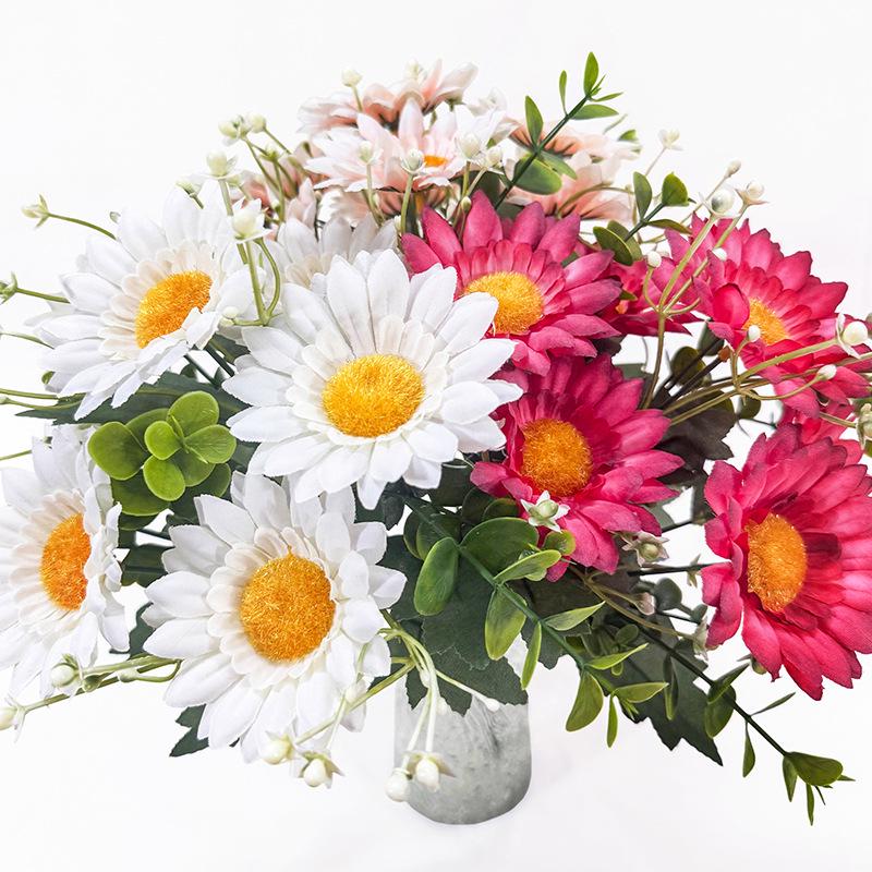 Nordic Style High-Grade Sunflower Mini Fake Flower for Wedding and Home Decoration.