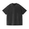 Summer Oversize Men's Cotton T-Shirt Heavyweight Wax Dyeing Washed Outdoor Style Short Sleeve Crew Neck Tops