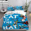 Povlečení Kočka v klobouku Sady přikrývka prošívaná přikrývka přehoz na postel povlak na peřinu sady povlaků na polštáře dětská dospělá velikost bytový textil