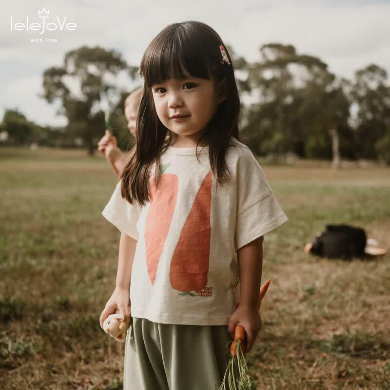 LELE JOVE Kids  Fruit Print Cotton Short Sleeve T-Shirt 100