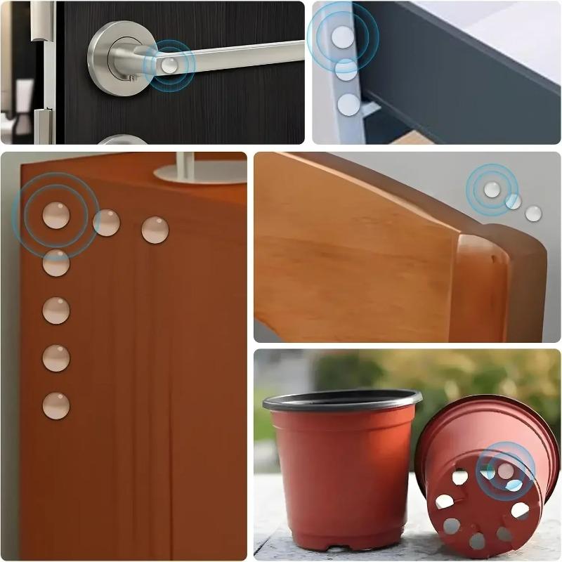 Wholesale Silicone Furniture Dots Self-Adhesive Clear Door Stop Rubber Damper Buffer Cabinet Bumpers Cushion Protective Pads