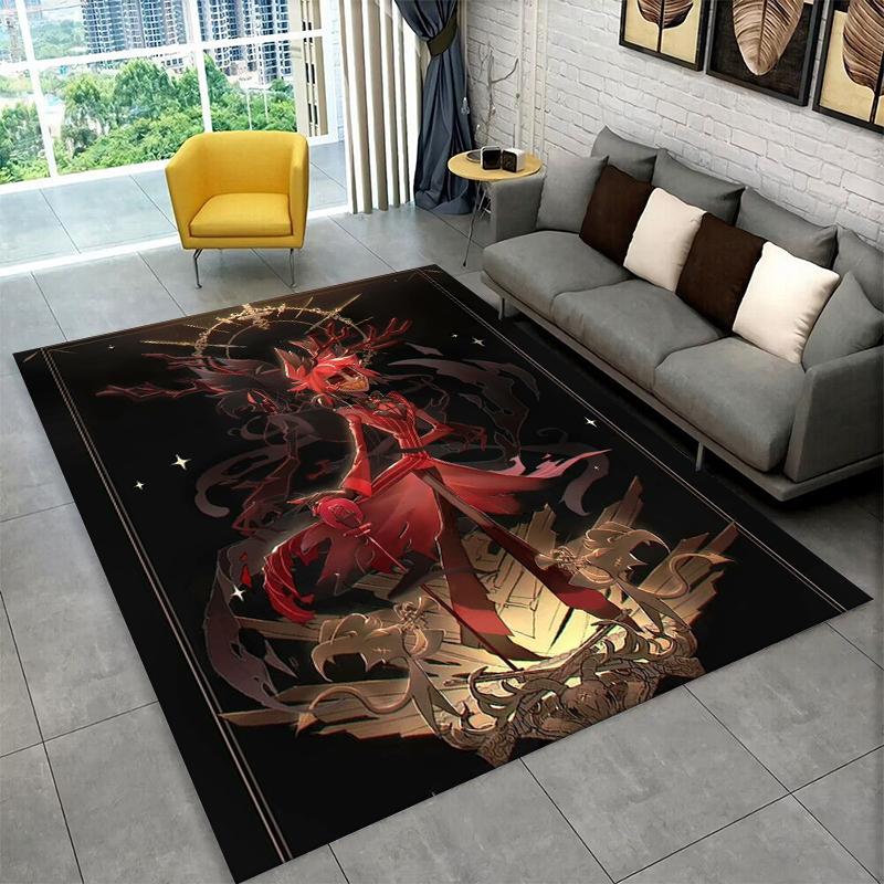 3D Cartoon H-Hazbin Hotel Charlie Carpet Rug for Playroom Bedroom Living Room Sofa Home Decor,kid Area Rug Non-slip Floor Mat