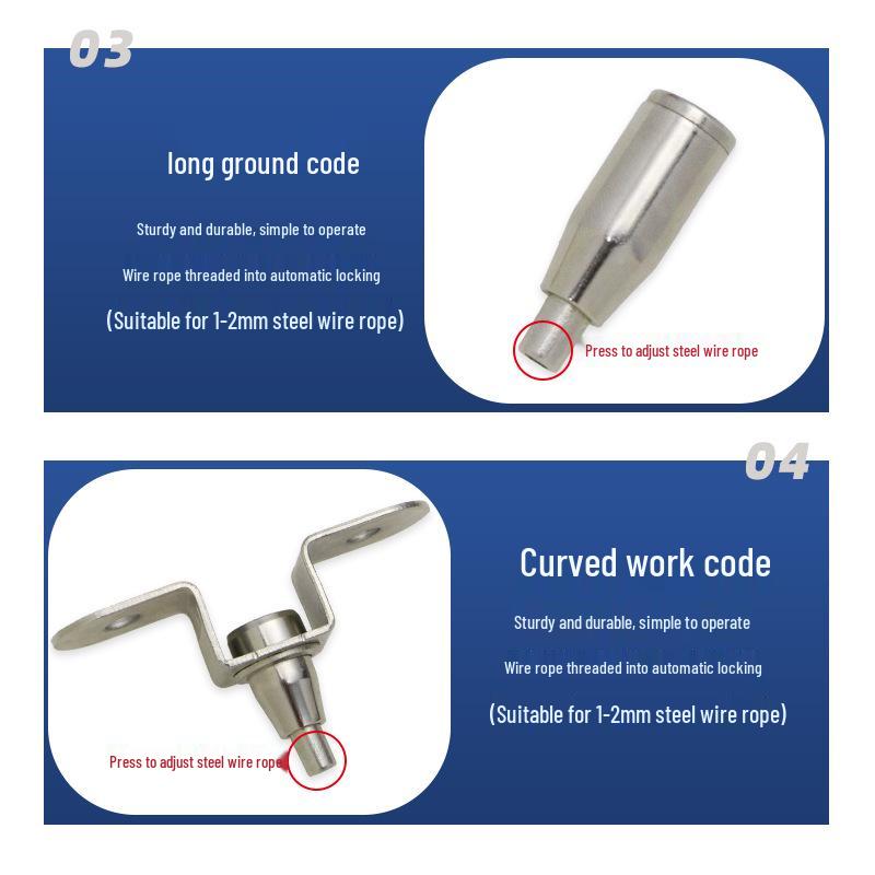 Adjustable Stainless Steel Ceiling Hanging Wire with Carabiner for Lights and Pictures