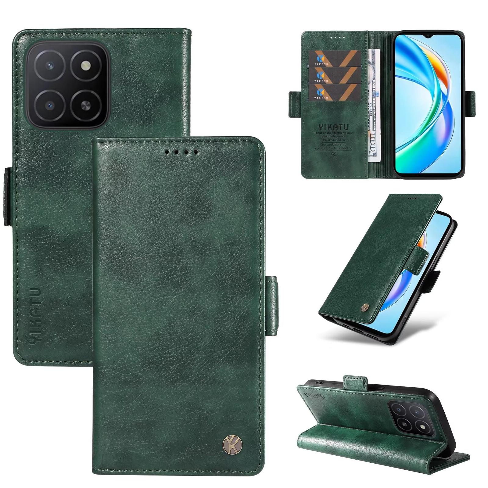 

Кожаный чехол-книжка с отделением для карт для телефона Samsung Galaxy S30 Ultra S25 Edge 5G S24 Plus S23 FE S22 Pro S21 S20 Lite Galaxy S25 Ultra зелёный