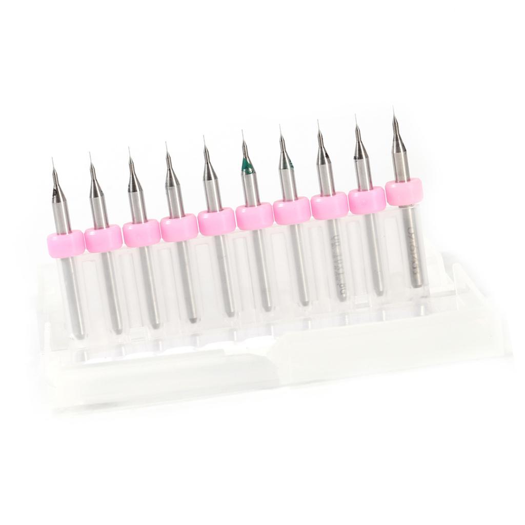 10pcs PCB Print Circuit Board Carbide Micro Drill Bits Tool Set for CNC SMT