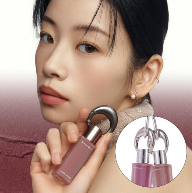 ENTROPY Maquilhagem Charm Tint (Base Desfocada) 10 Cores – Tint Labial com Acabamento Suave e Esfumado com Design de Chaveiro