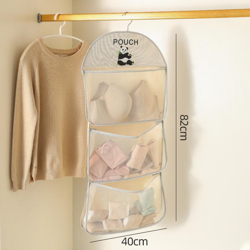 Breathable Mesh Wall Hanging Bag for Underwear Socks,Household Closet Underwear Storage Organization,Laundry Basket for Toy Doll