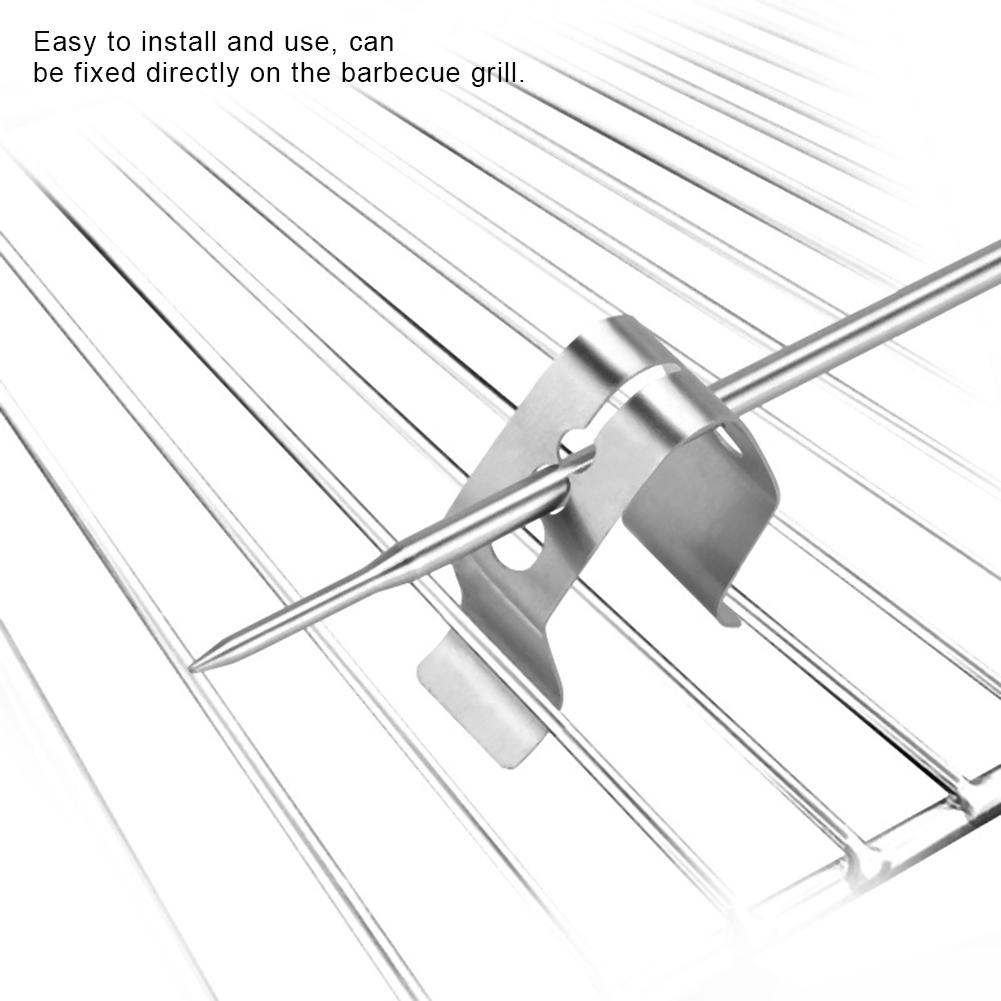 3Pcs Kitchen BBQ Grill Accessory Stainless Steel 3 Holes Barbecue Probe Fixing Clip Holders