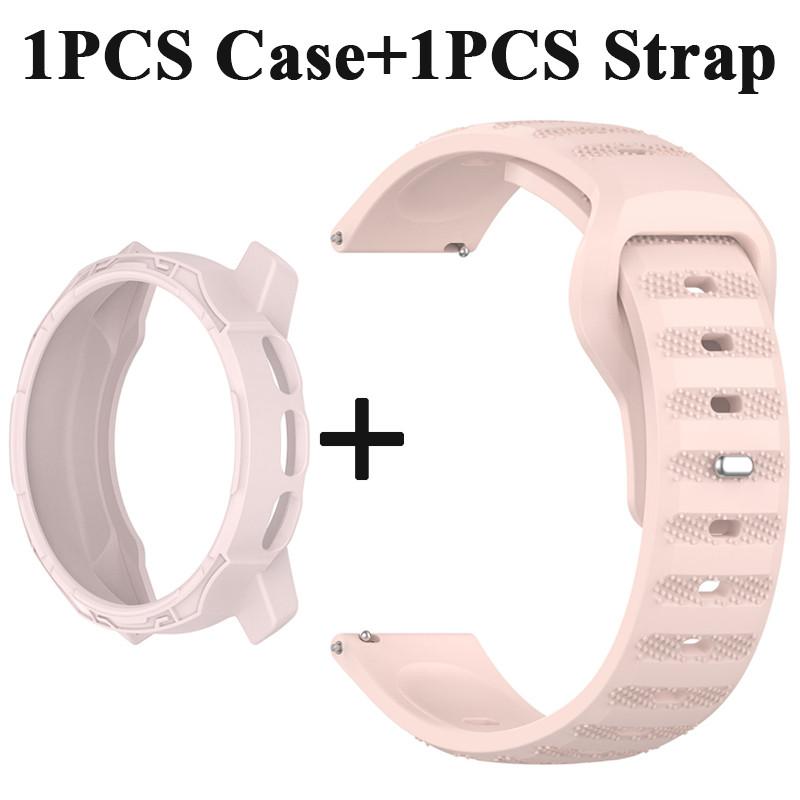 

Ремешок для часов + силиконовый чехол для SUUNTO 9 PEAK/9 PEAK Pro Силиконовый ремешок 9 PEAK Shell Sports Wristband Watchband 9 Peak Pro розовый