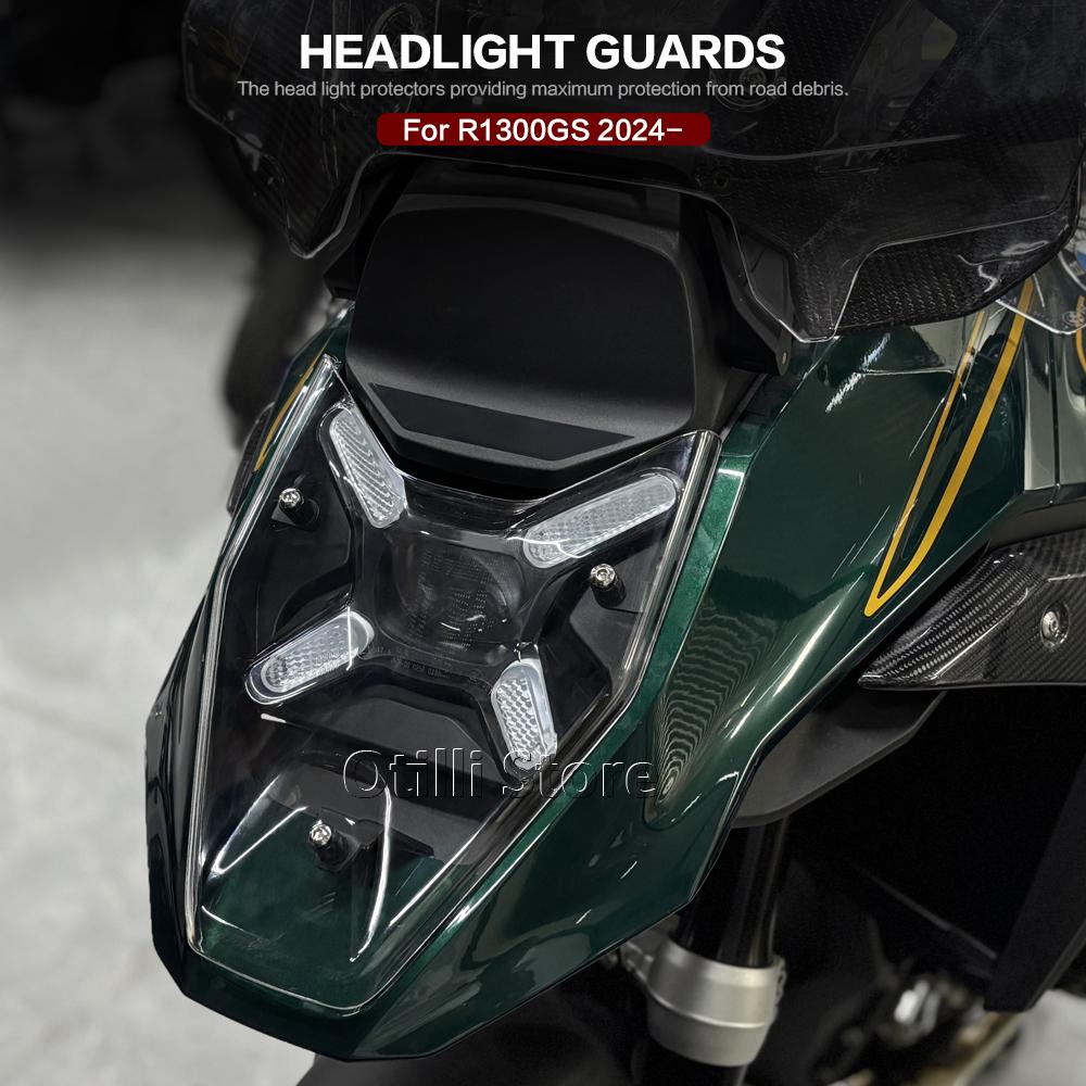 Motorcycle Headlight Protector Acrylic Headlamp Guard Protective Cover New For BMW R1300GS 1300GS R 1300 GS 2023 2024 2025