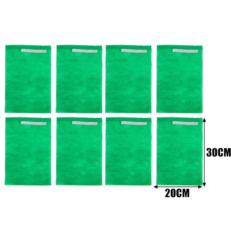 

100/10 шт. нетканых мешков для защиты фруктов с удобной завязкой дышащие пылезащитные мешки для овощей и фруктов защищают от птиц 30PCS зелёный