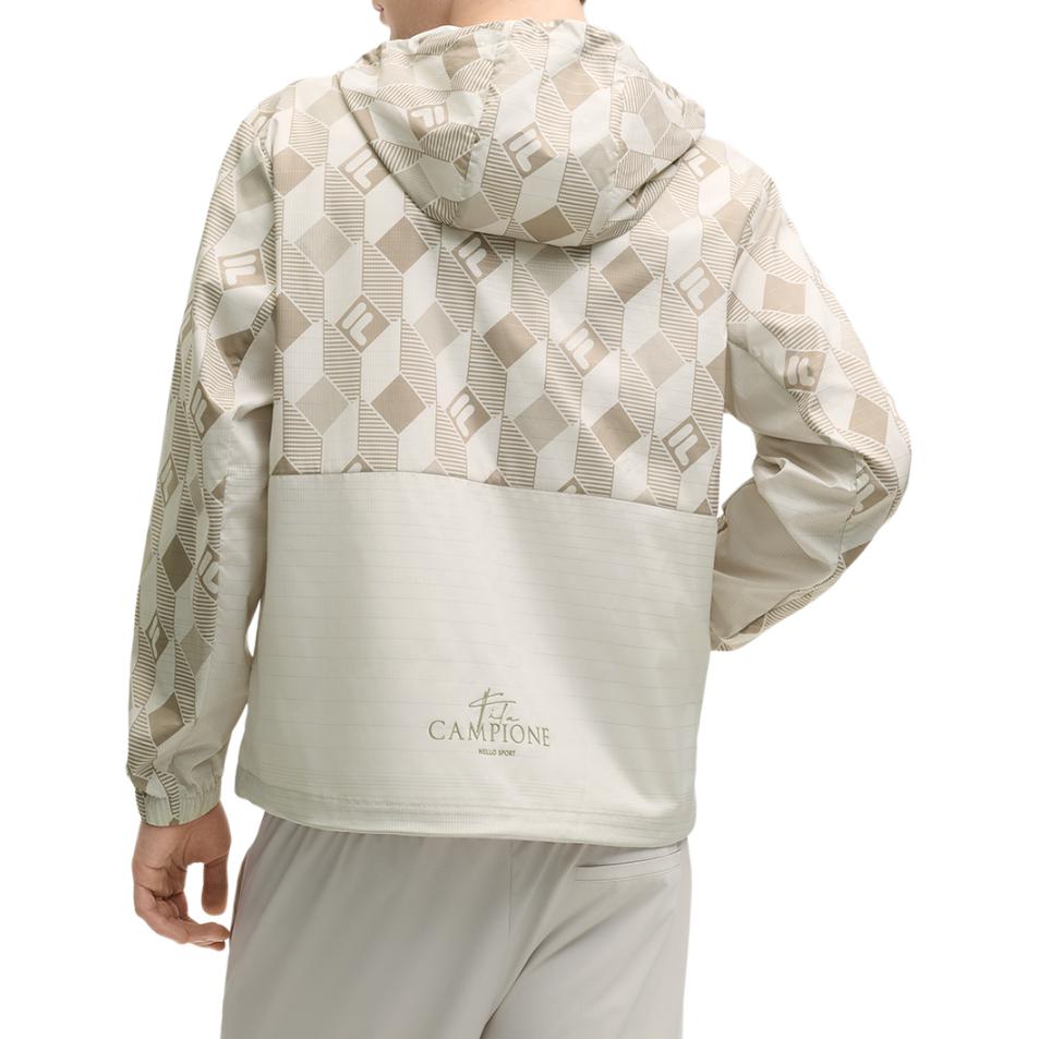 Fila Heritage Series Bequeme Mode Vielseitig Logo-Print Kapuzenjacke Langarm Herrenjacken F11M528708F-ZA