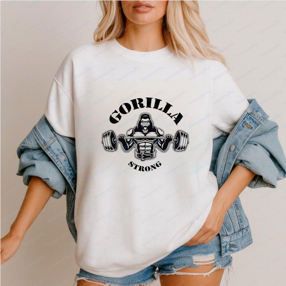 Unisexs and WoUnisexs Gorilla Strong Bodybuilding Clothing for Gym Gorilla Musculation Casual Cotton Tshirts for Unisex and WoUnisex