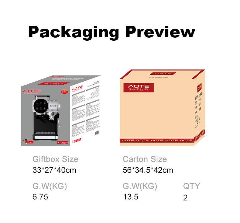 AOTE chytrý kávovar v italském stylu s mlýnkem, poloautomatickou duální extrakcí studené a horké kávy.