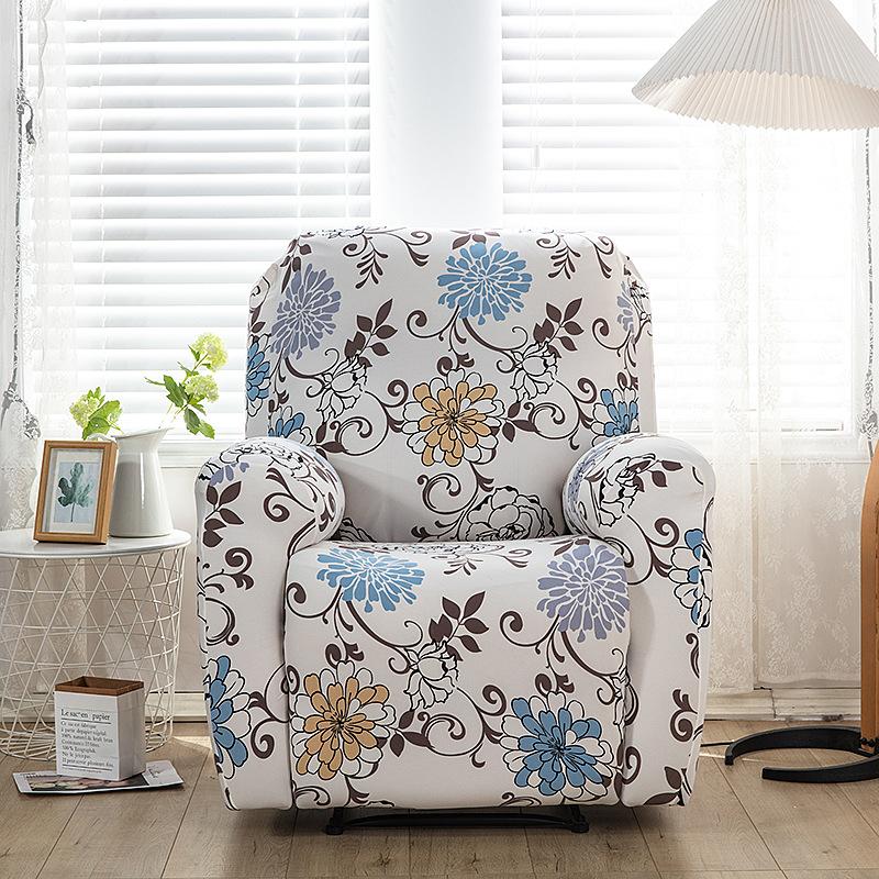 Elastic Printed Fabric All-Inclusive Recliner Cover Rocking Chair Cover Sofa Cover Protective Cover Single Function Recliner Cover