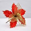 Fabric Plastic Fake Flower 22cm Xmas Tree Decorations Christmas Artificial Flowers  New Year