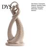 Home Decoration Ornament Abstract Couple Sculpture Ornament, Resin Sandstone Style Statue, Romantic Embracing Statue for Valentine Figure Living Room