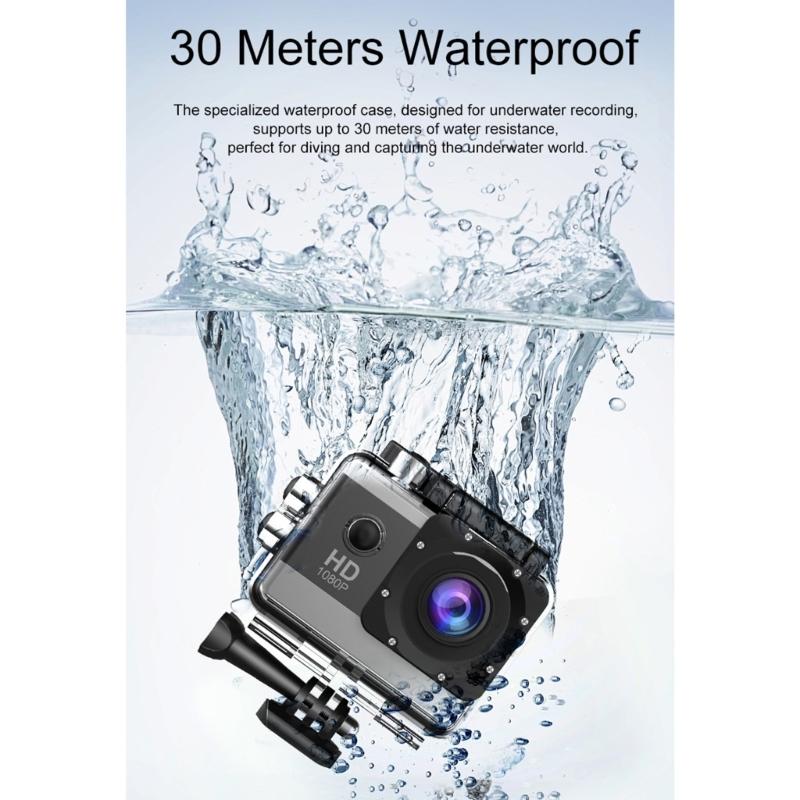 Underwater Action Camera For Water Sports Enthusiasts With 30M Waterproof Capability High Resolution 1080P