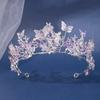 Barock Perle Strass Krone Blume Schmetterling Prinzessin Diadem Stirnband Haarschmuck Damen Braut Hochzeit Haarschmuck Schmuck