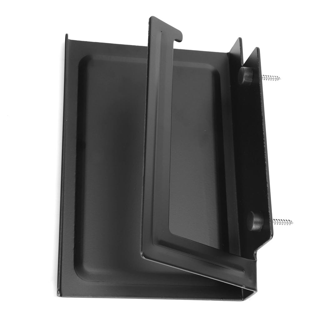 Toilet Paper Rack Wall Mounted Paper Towel Stand with Phone Holder Bathroom Supplies Black