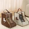 4pc Vintage Style Transparent Shoe Bag with Carry Handle for Flat Shoes, Ankle Boots, and High-Top Boots, Travel Shoe Organizer