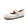 Round Head Splicing Sports Mary Jane Shoes: Comfortable Flat Heel Velcro Mom Shoes for Spring and Summer