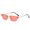 New borderless square sunglasses European and American fashion trend sunglasses female Internet celebrity street shooting style frameless sunglasses